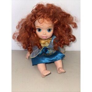 My First Disney Store Princess Deluxe Brave Baby Merida Doll Curly Red Hair Toy